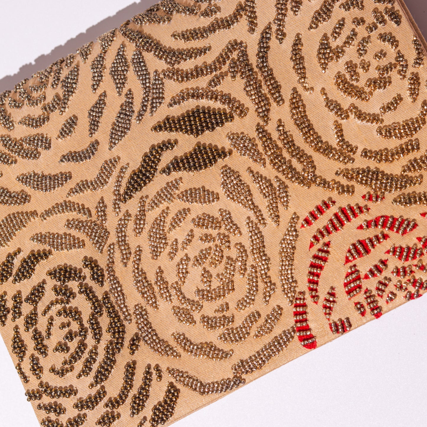 Rose subtle bead clutch