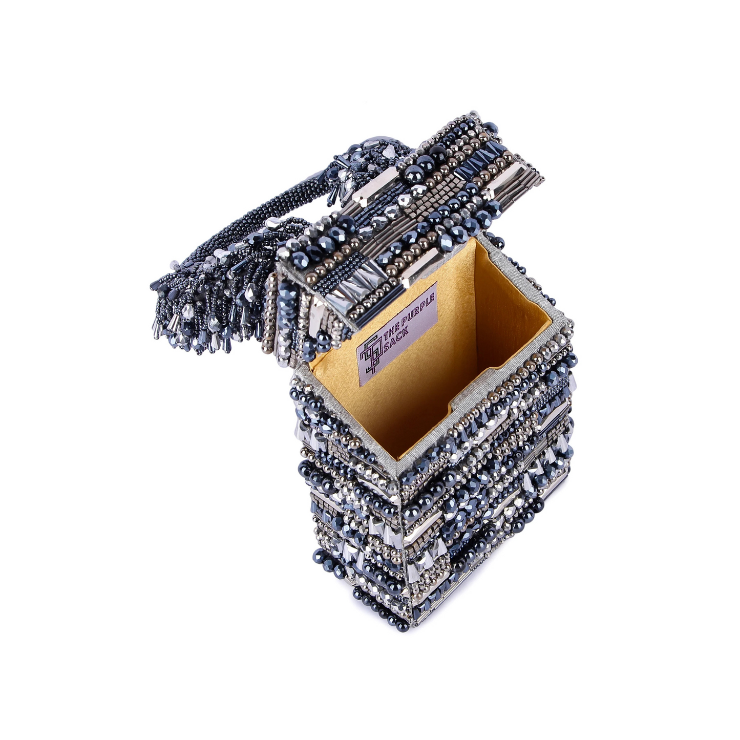 Jhumroo grey clutch