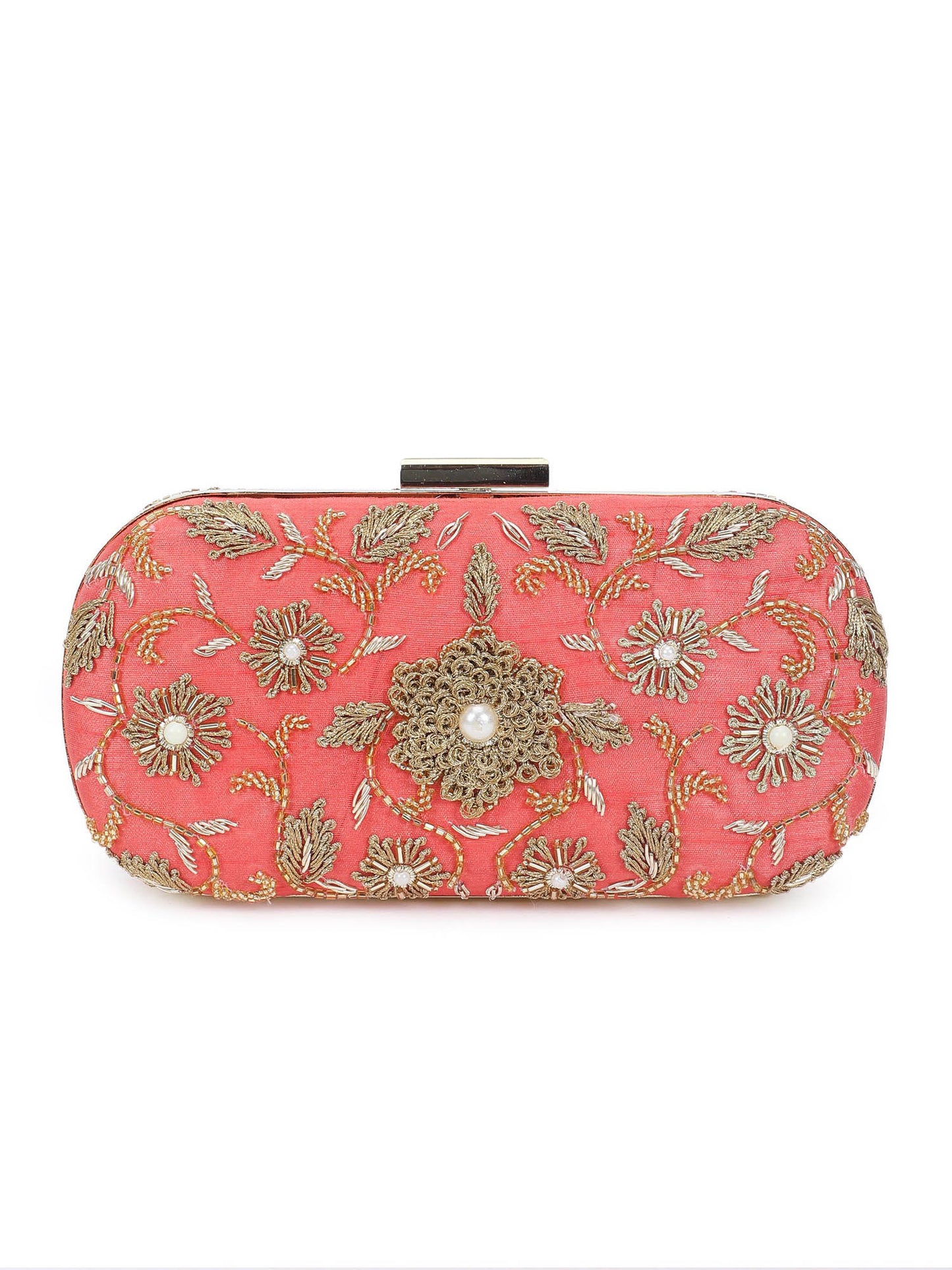 Coralicious flower clutch
