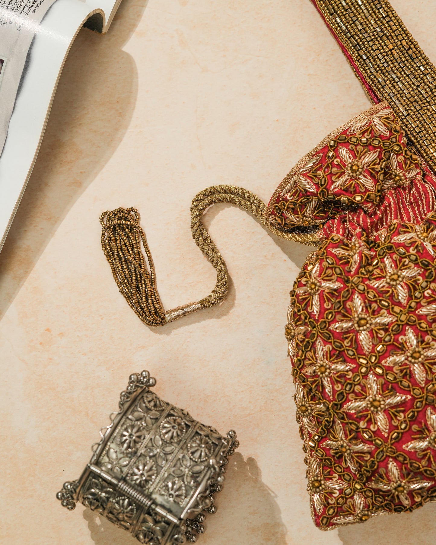 Red Riviera potli bag