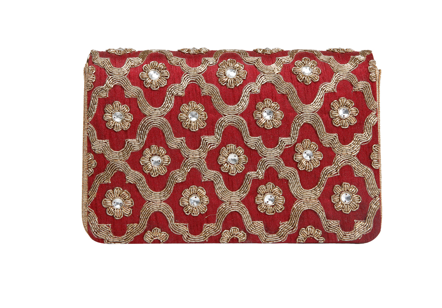 Maroon Jaal clutch