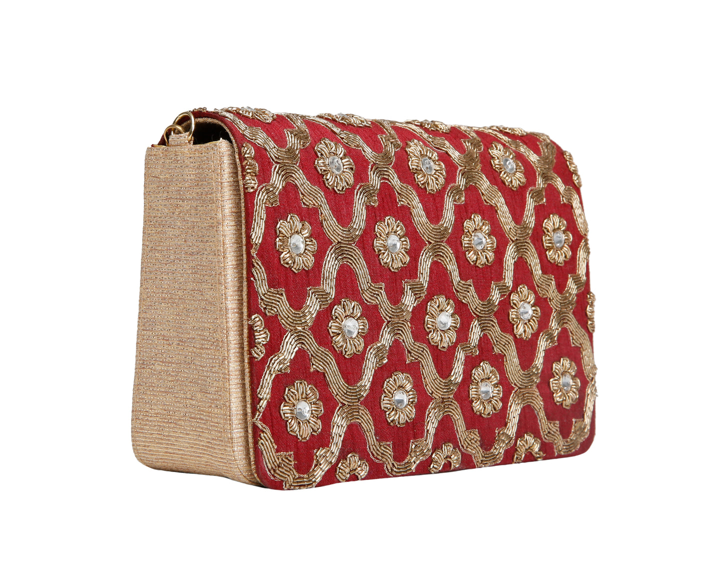Maroon Jaal clutch