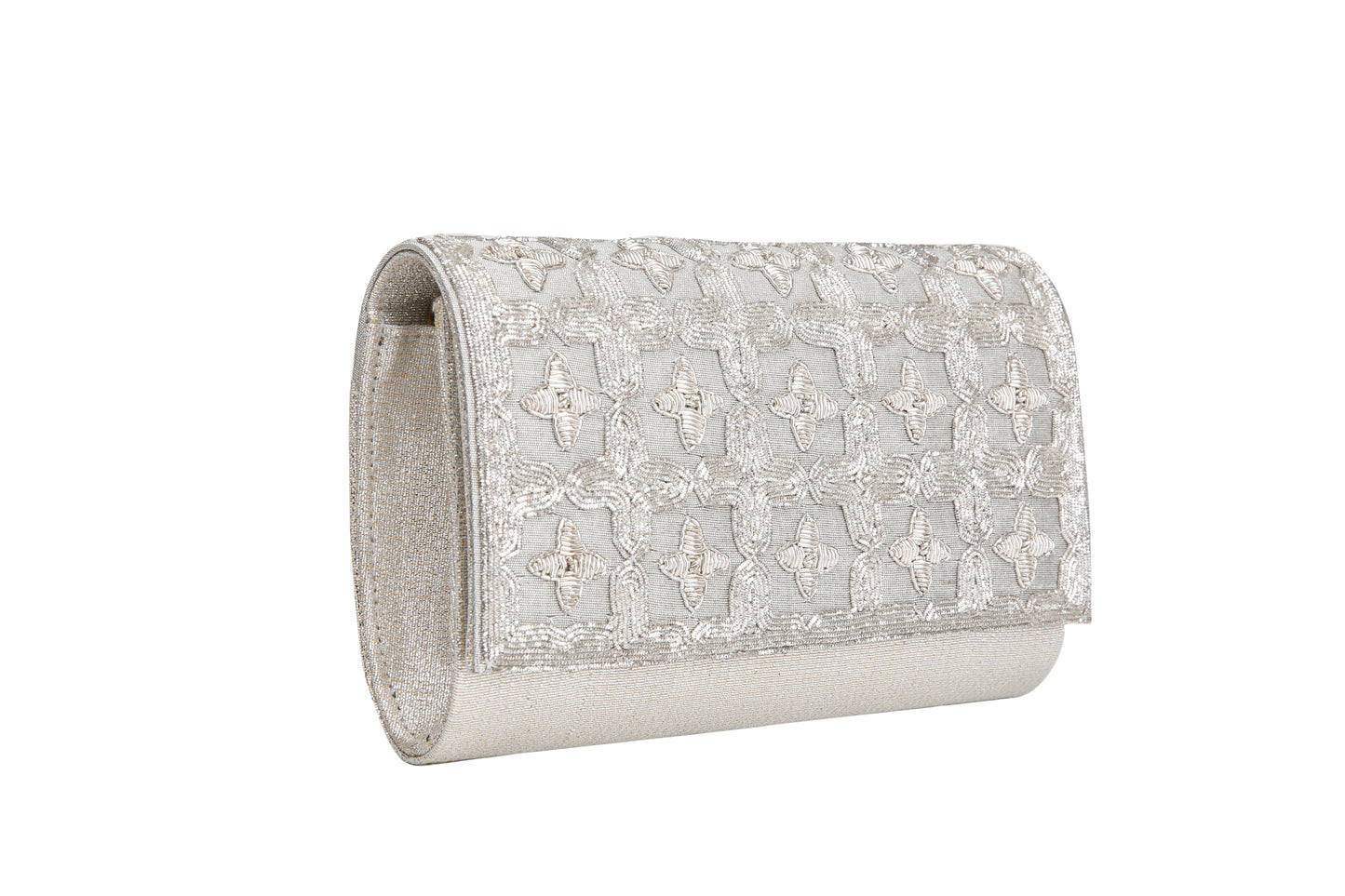 Silver lining clutch