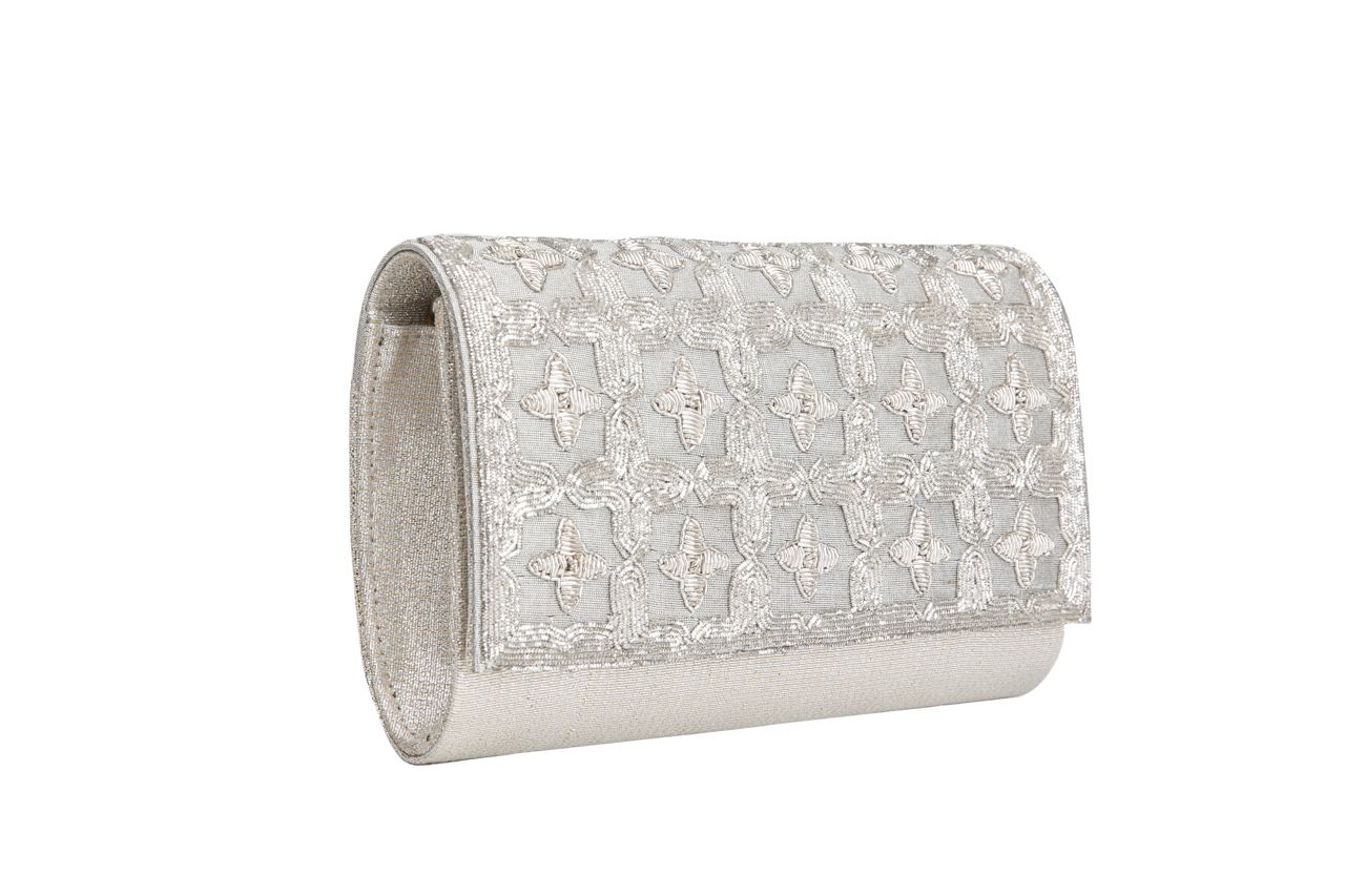 Silver lining clutch