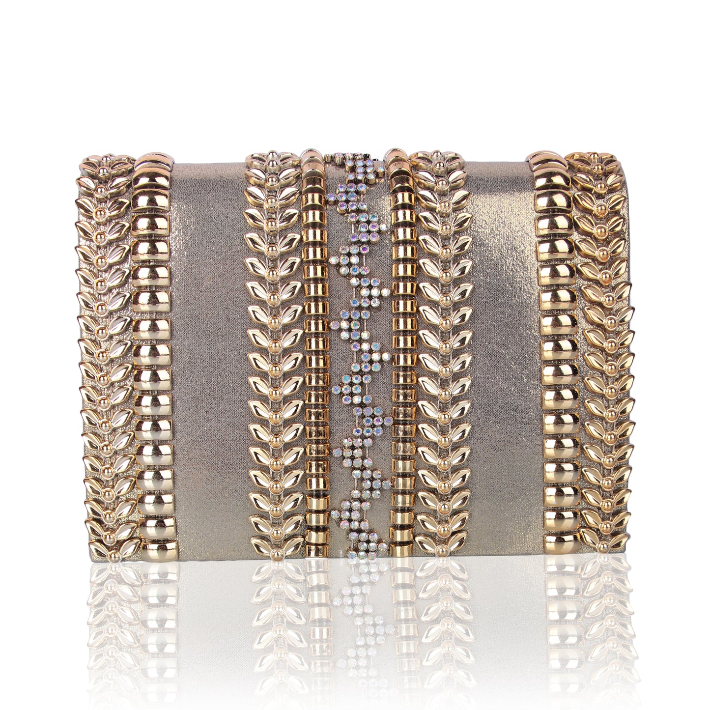 Nazma gold bling clutch