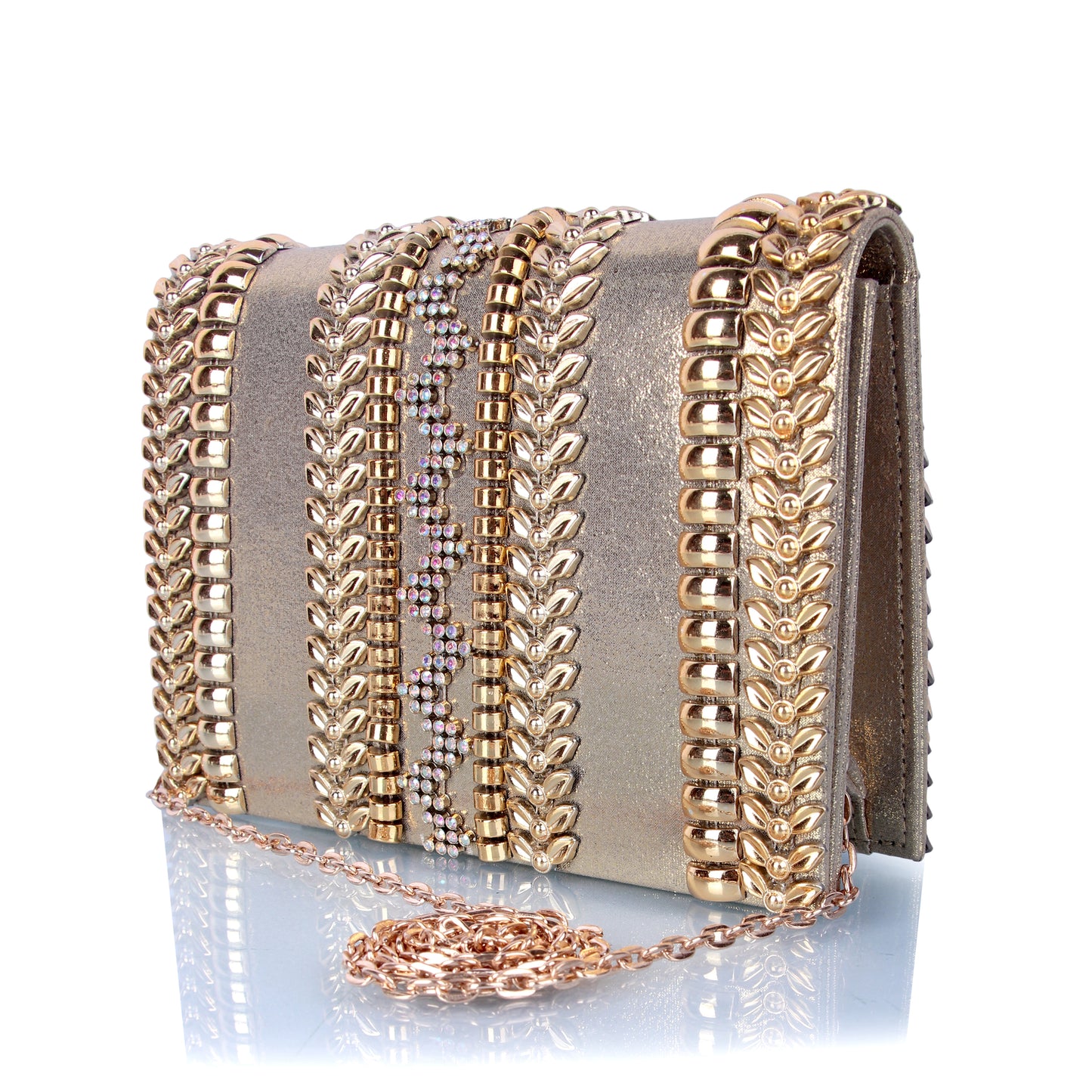 Nazma gold bling clutch