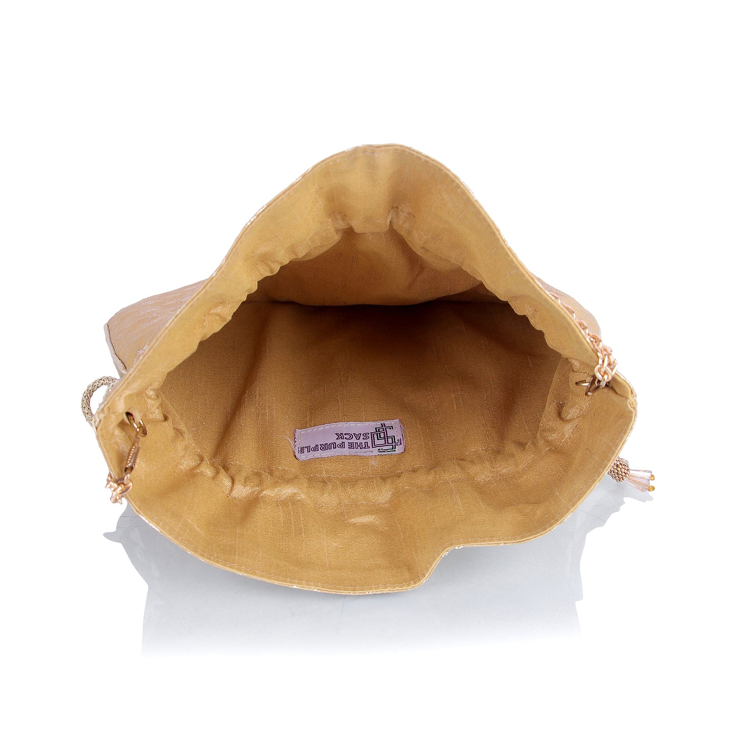 Golden brocade potli bag