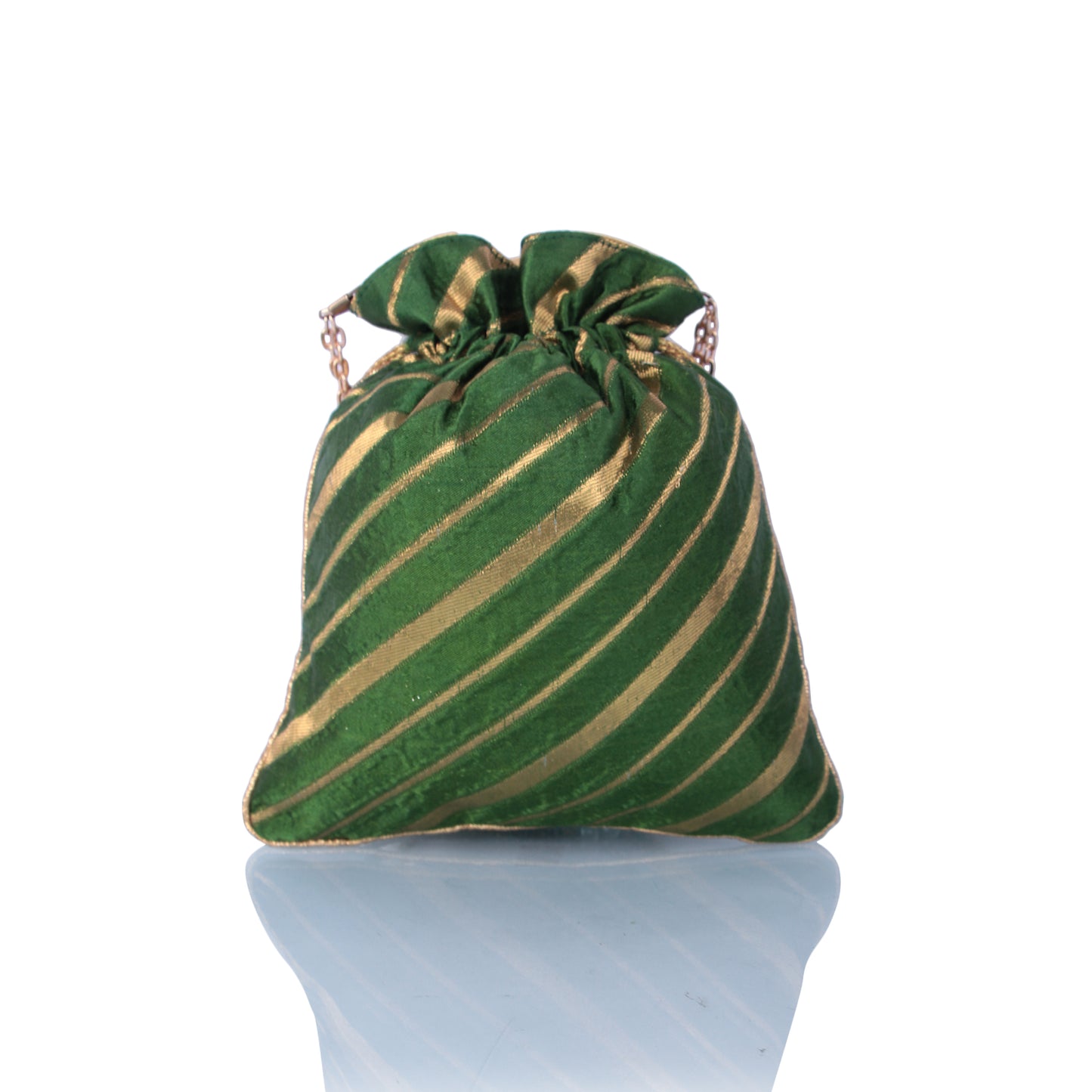 Green Brocade potli bag