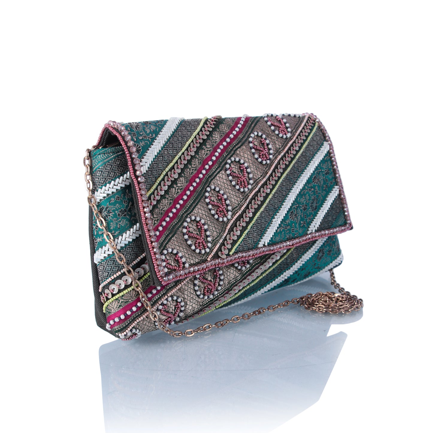 Rich kitsch boho clutch