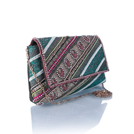 Rich kitsch boho clutch