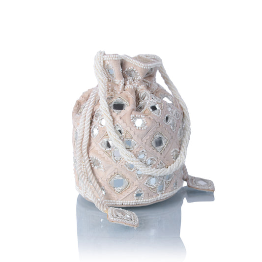 Mirrorwork mini potli bag