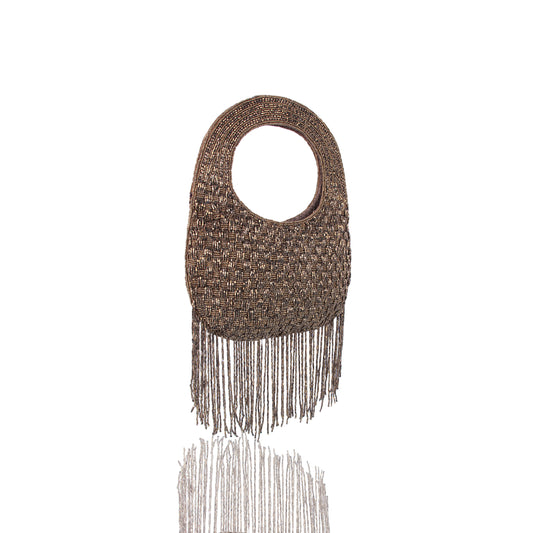 Antique gold tassle bag