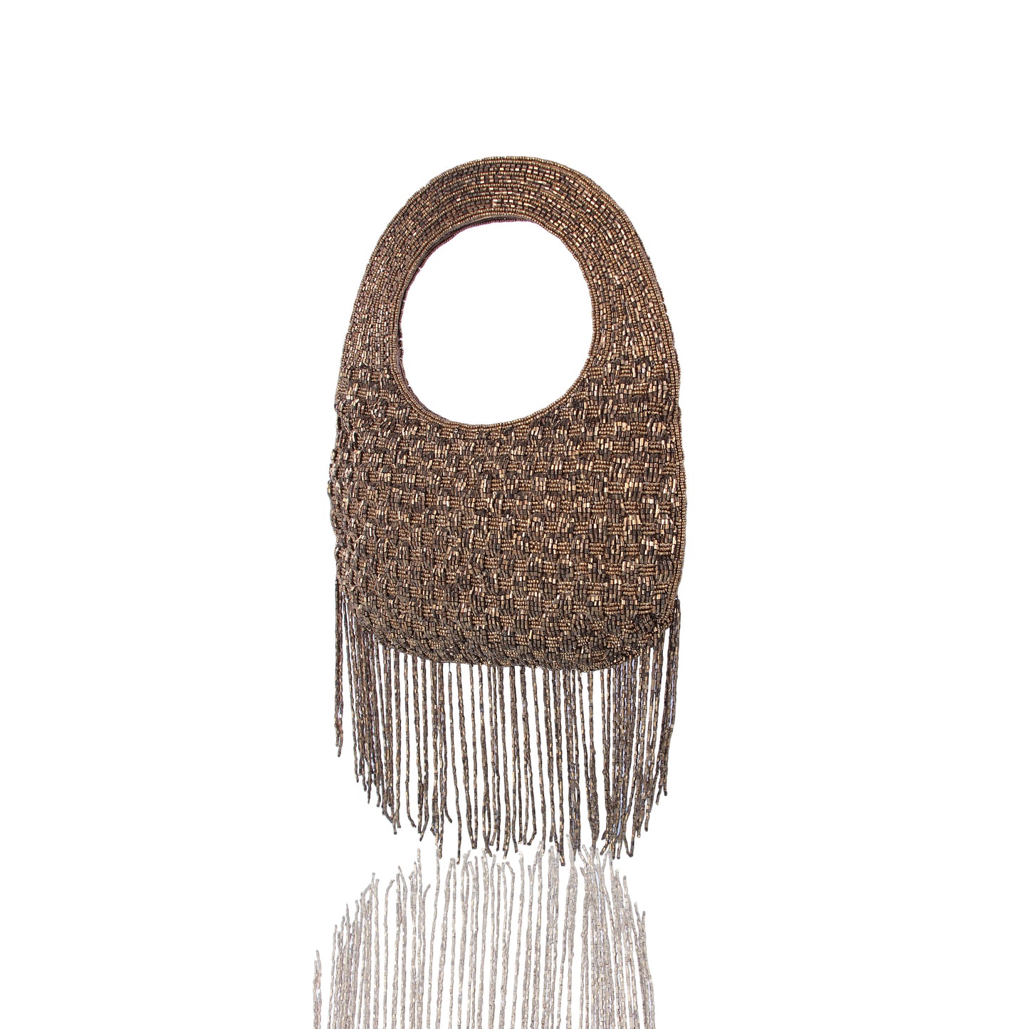 Antique gold tassle bag