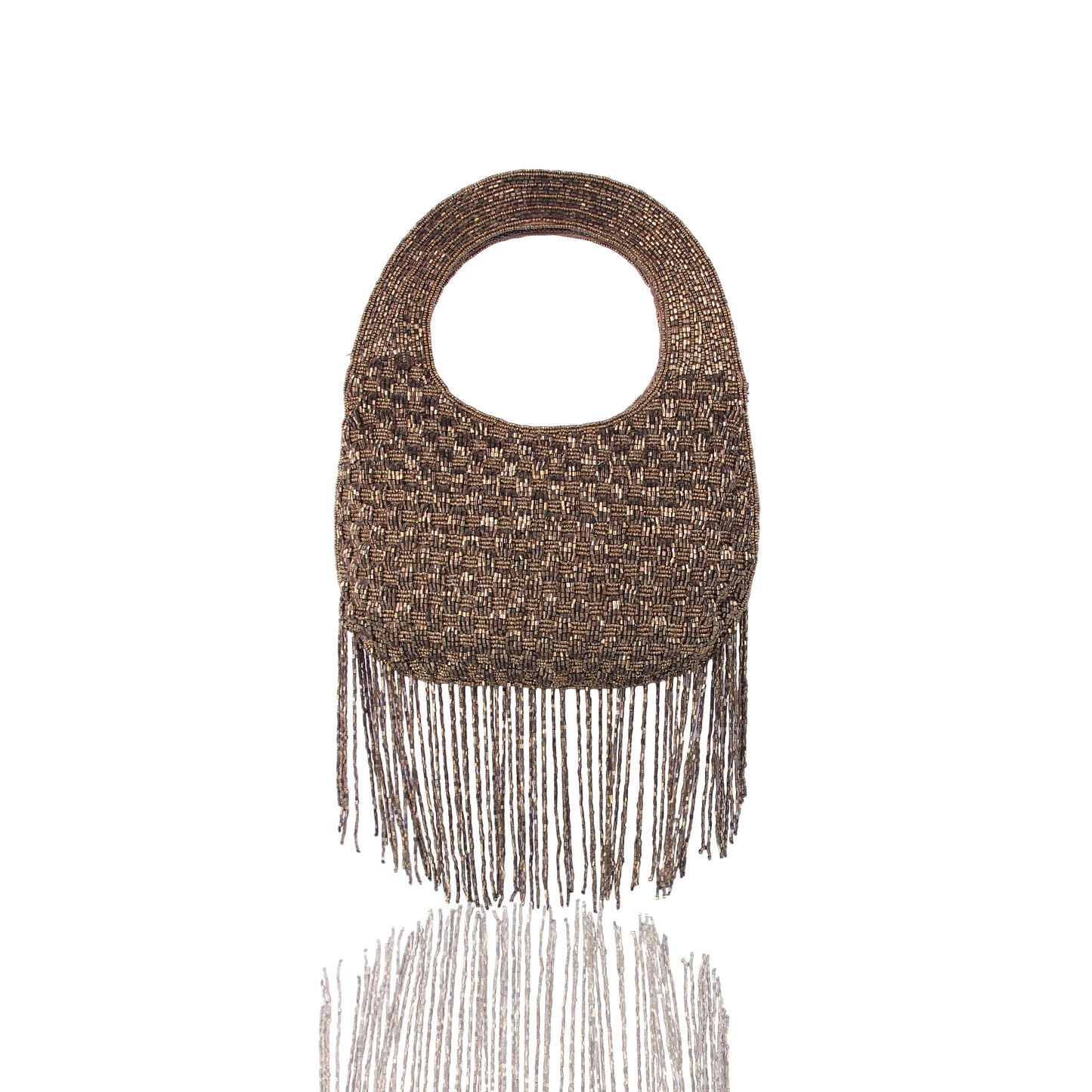 Antique gold tassle bag