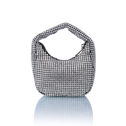 Rhinestone black silver