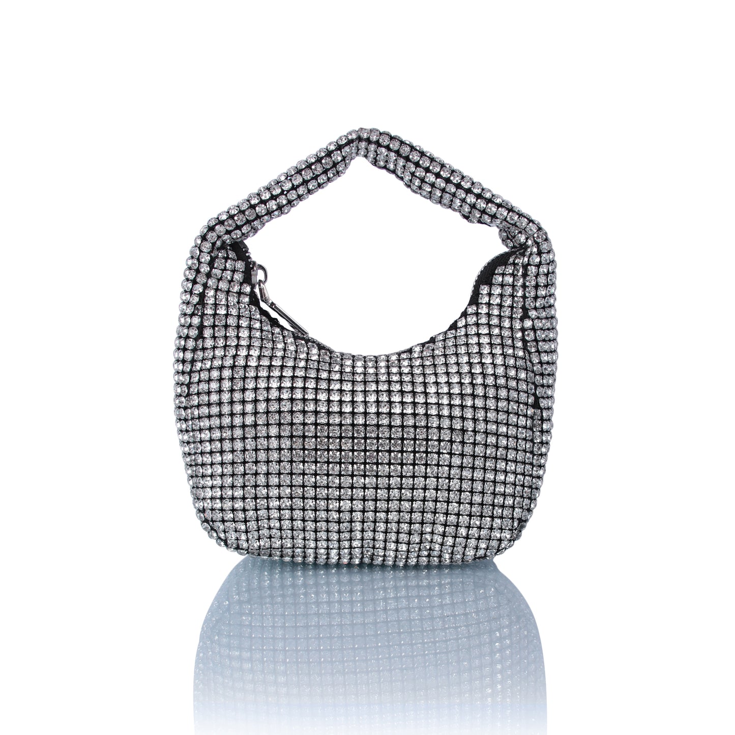 Rhinestone black silver