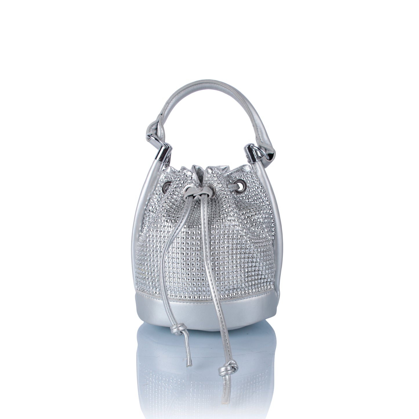 Silver bucket bag