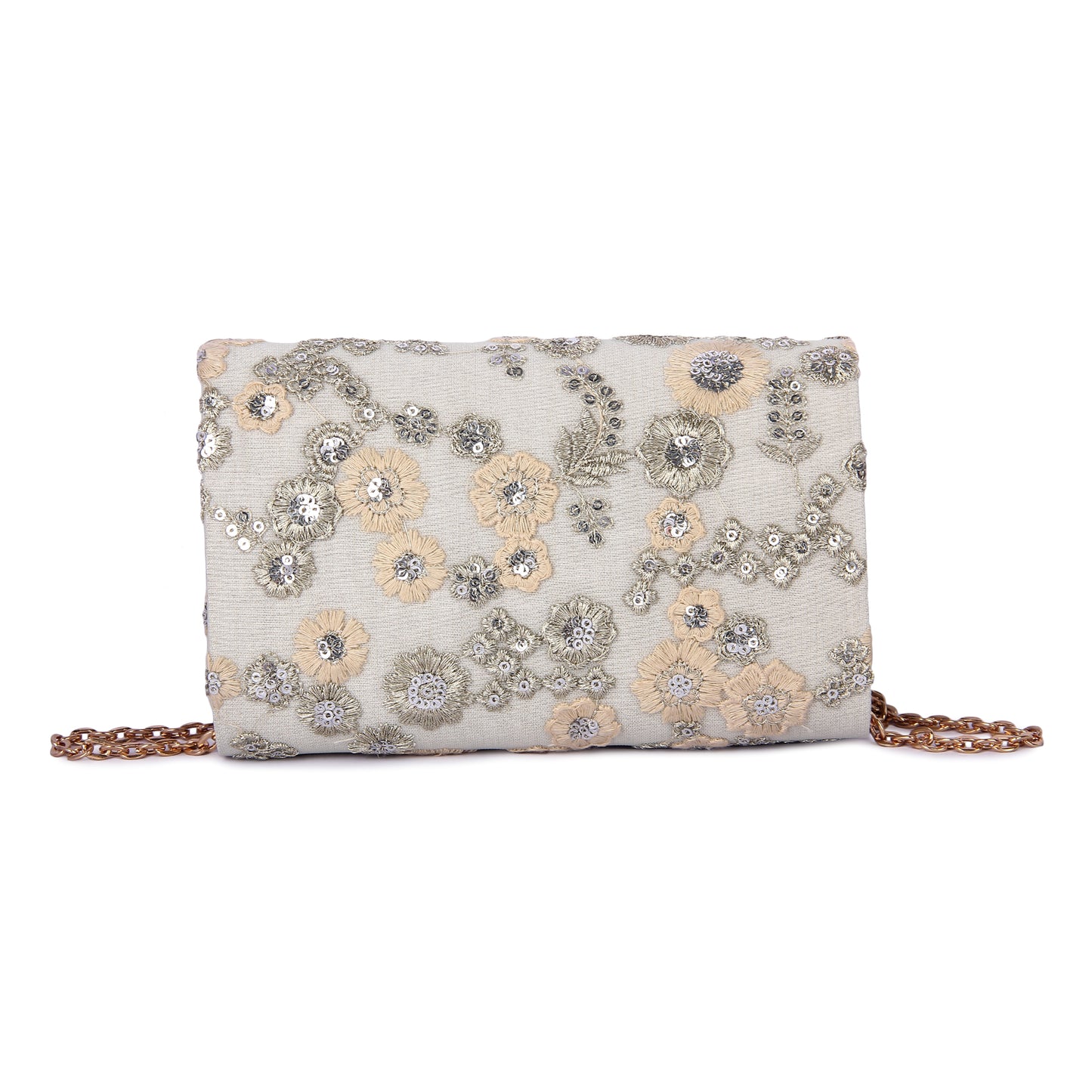 Gulaa beige clutch