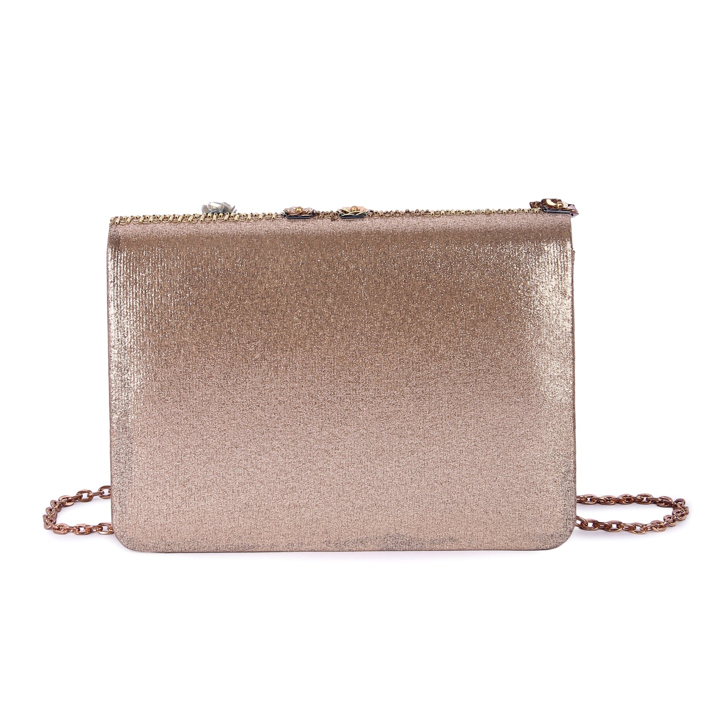 Shaamali gold clutch