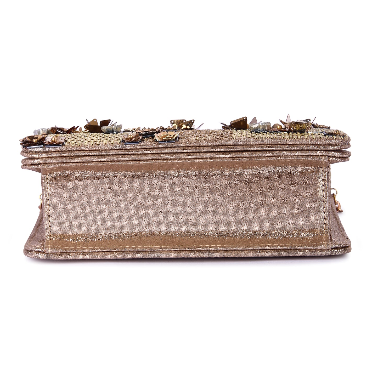 Shaamali gold clutch