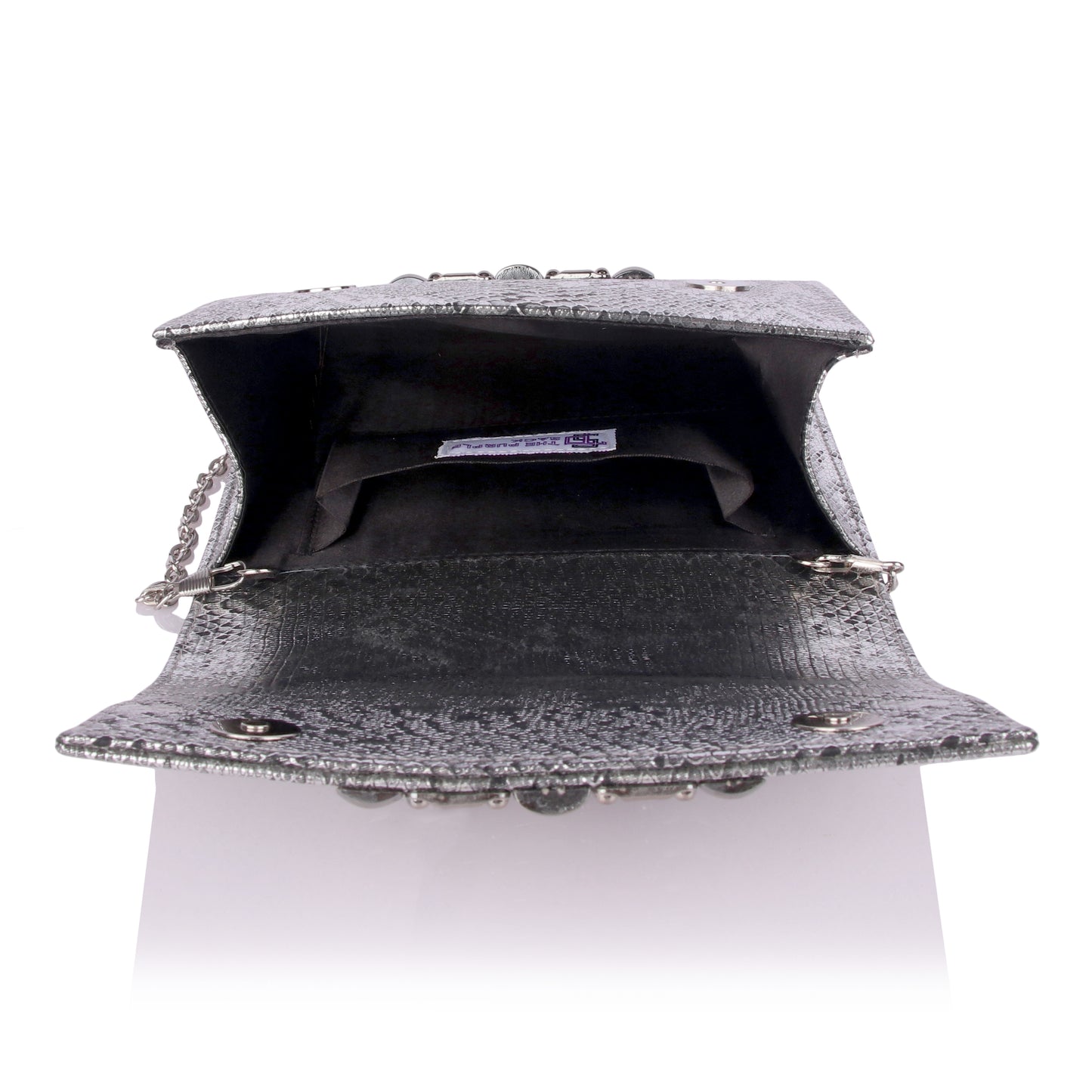 Grey sashaa clutch