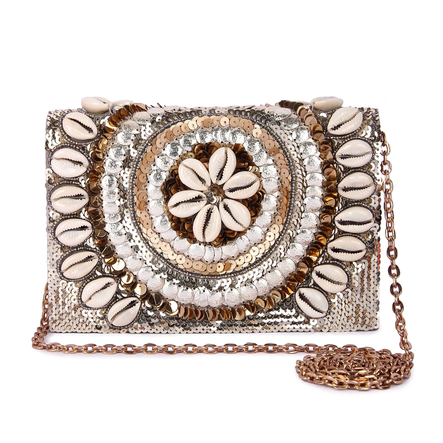 Gold shell clutch