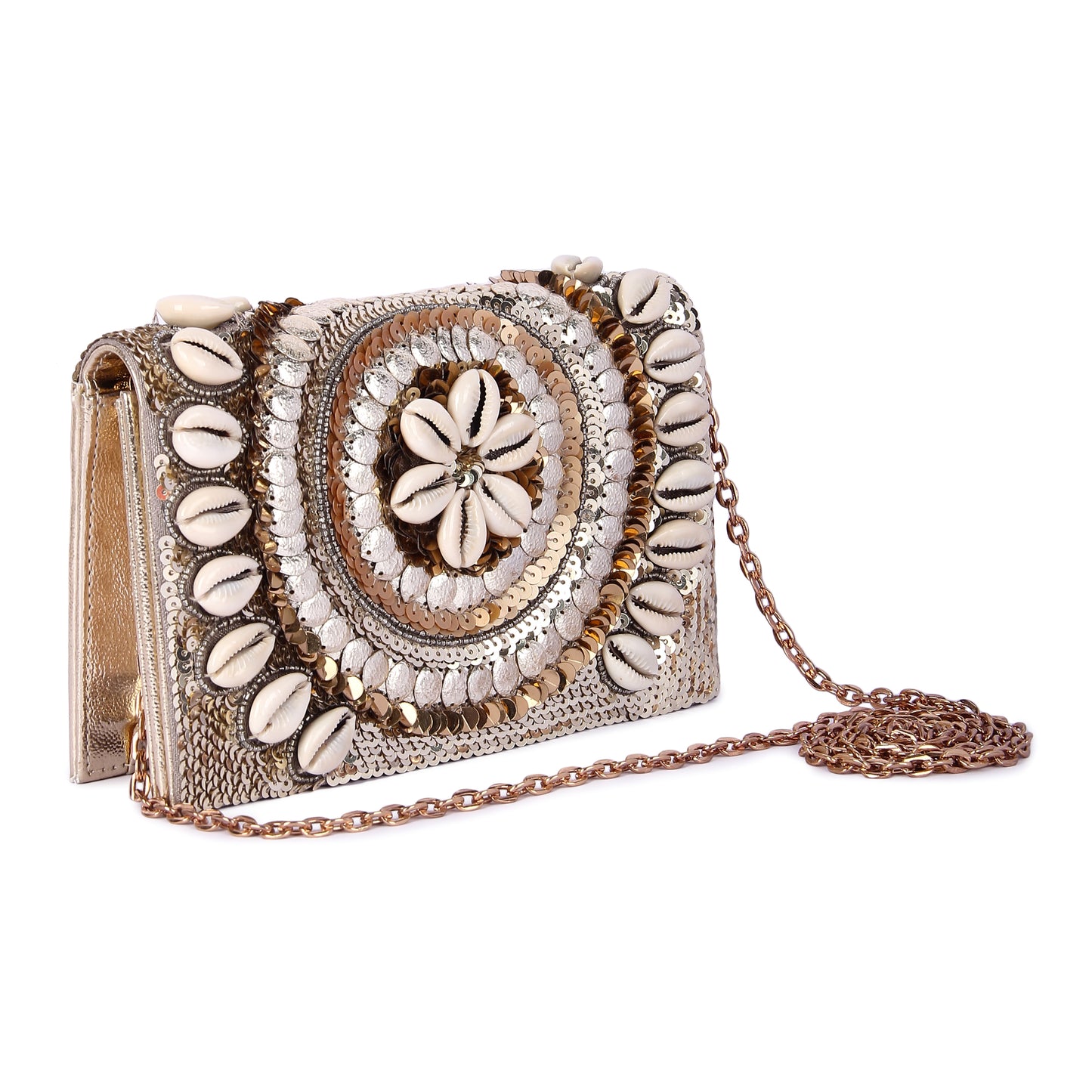 Gold shell clutch