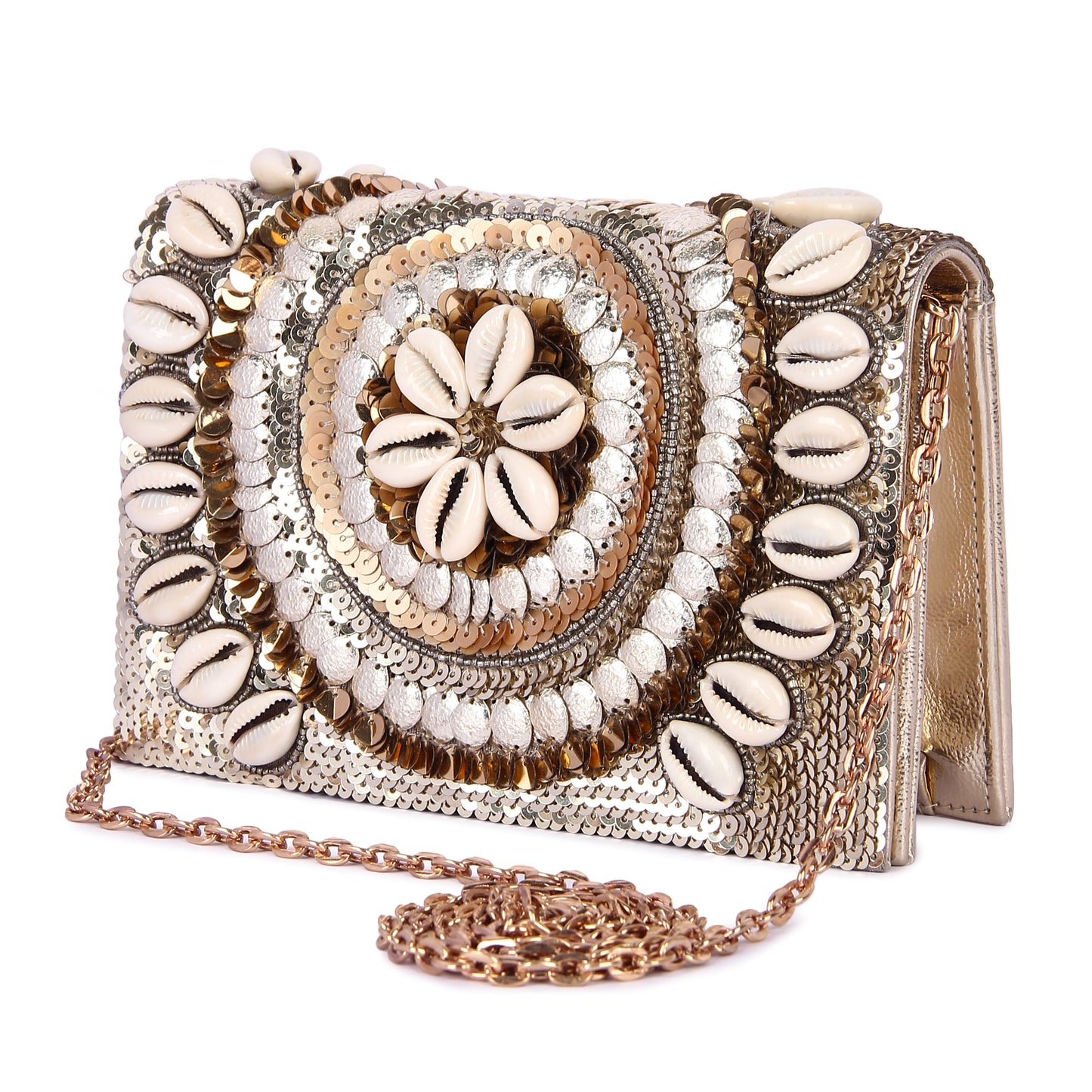 Gold shell clutch