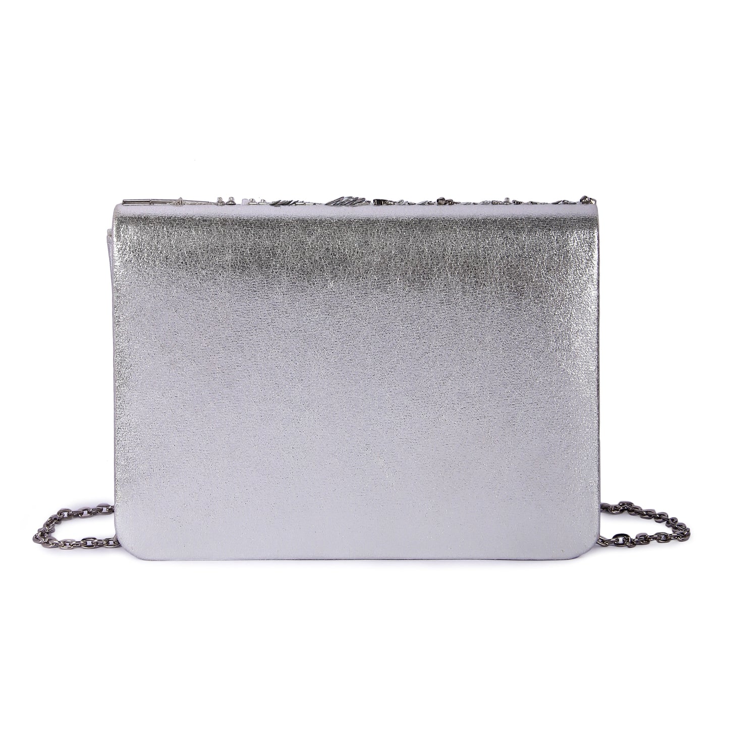 Silver sheel clutch