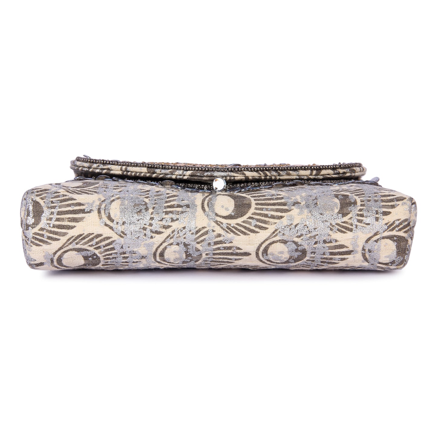 Silver gold duo clutch