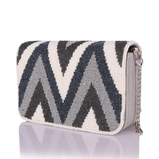 Zig zag bead bag