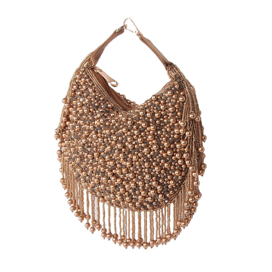 Gold tazzle clutch