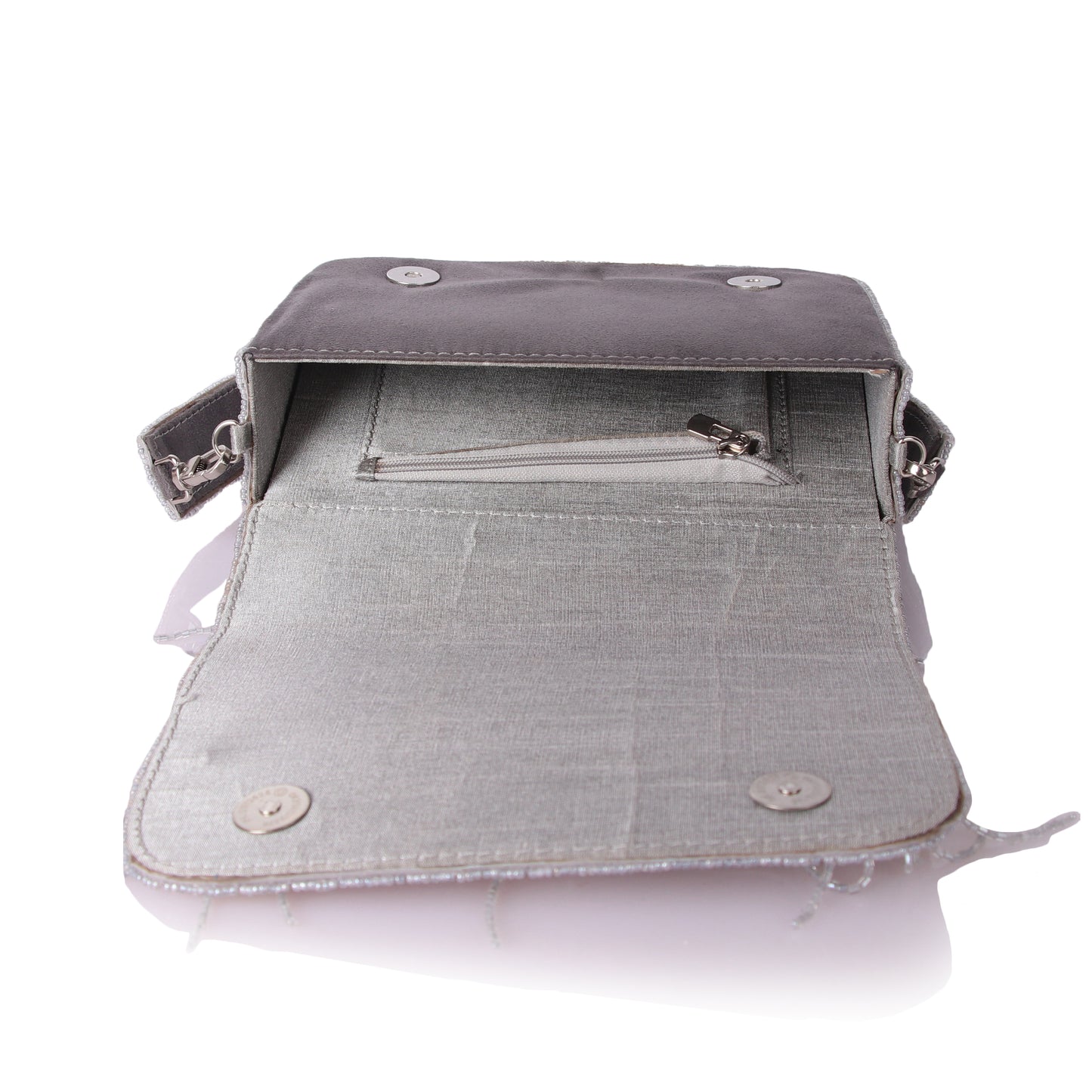 Selver tassel clutch