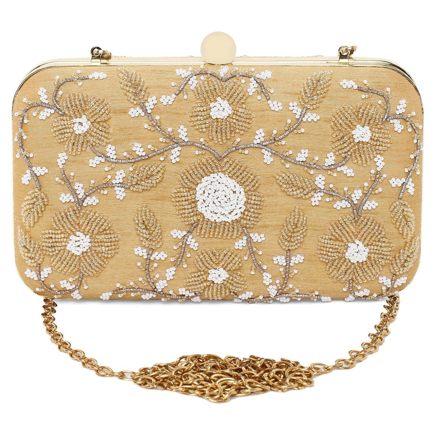 Golden elegant clutch