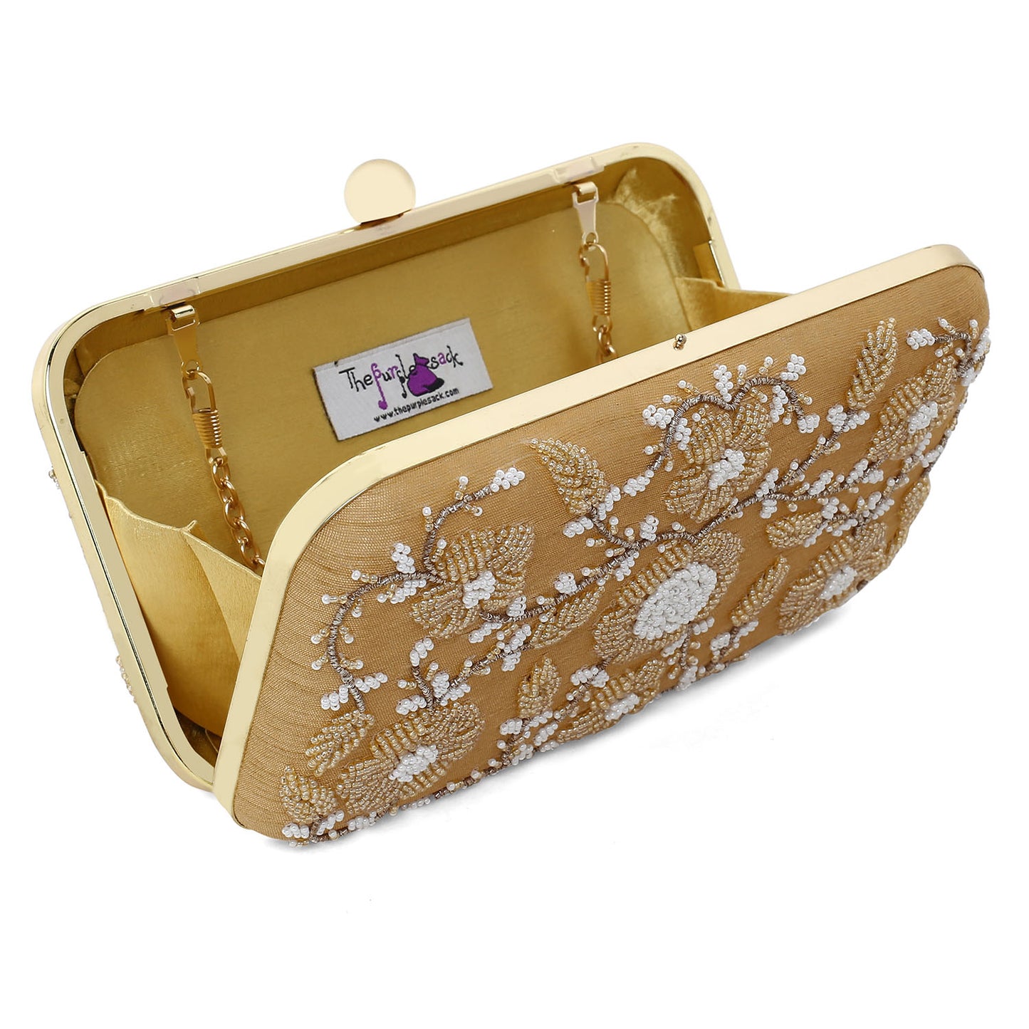 Golden elegant clutch