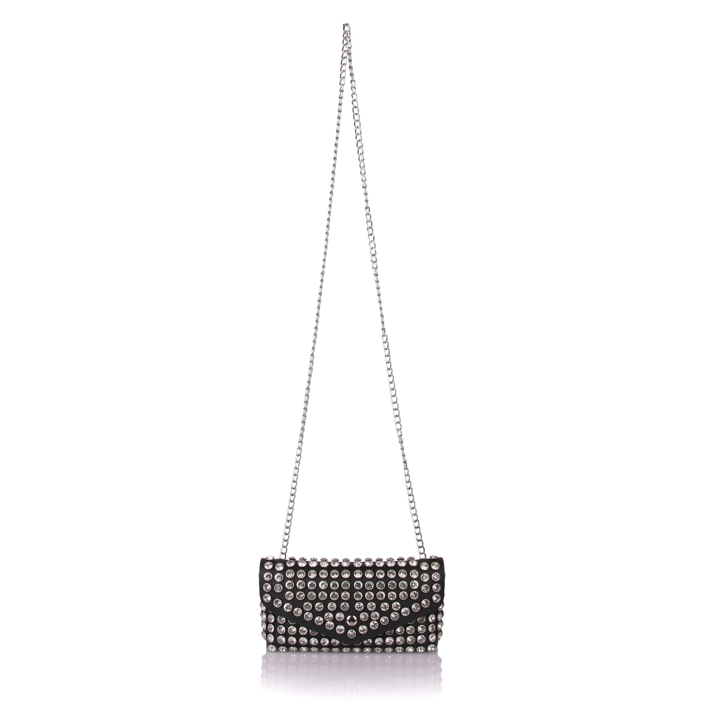 Studded black belt bag