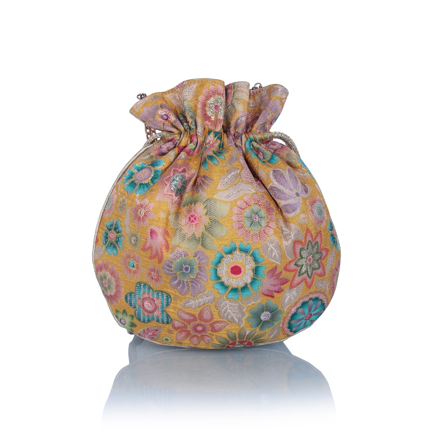 Multicolour brocade potli bag