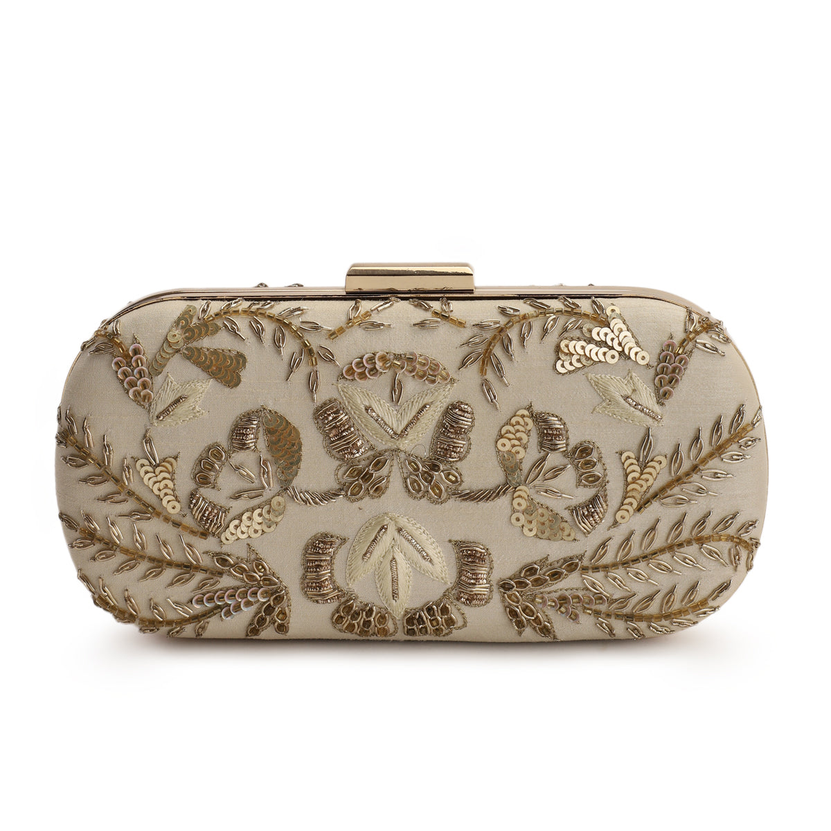 Beige symmetry clutch