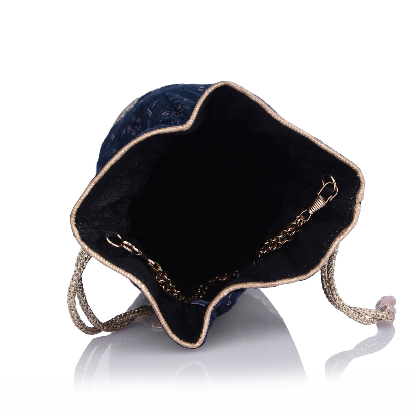 Ebony blue potli bag