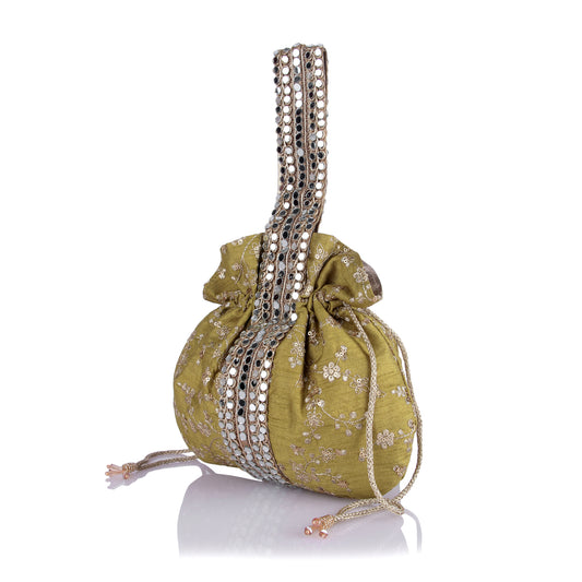 Mirrorwork strap potli