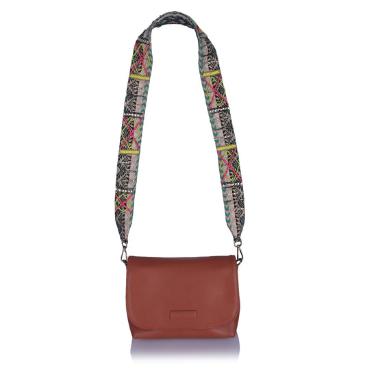 Tan bizaare sling bag