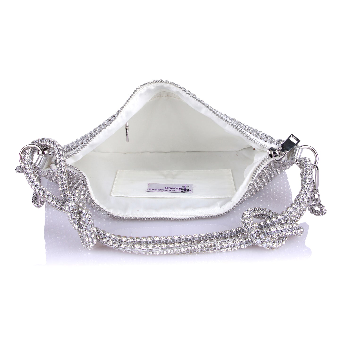 Silver shinara party bag