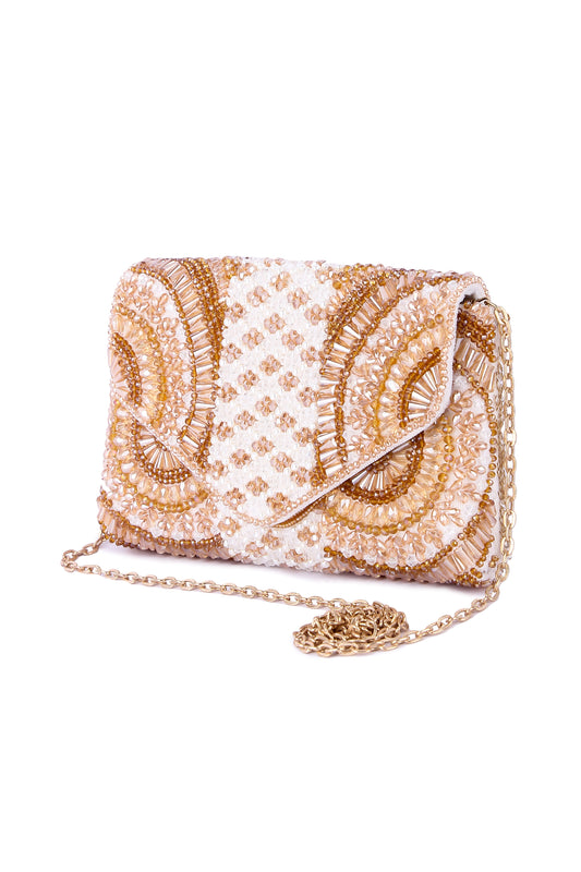 Shazeeb golden clutch
