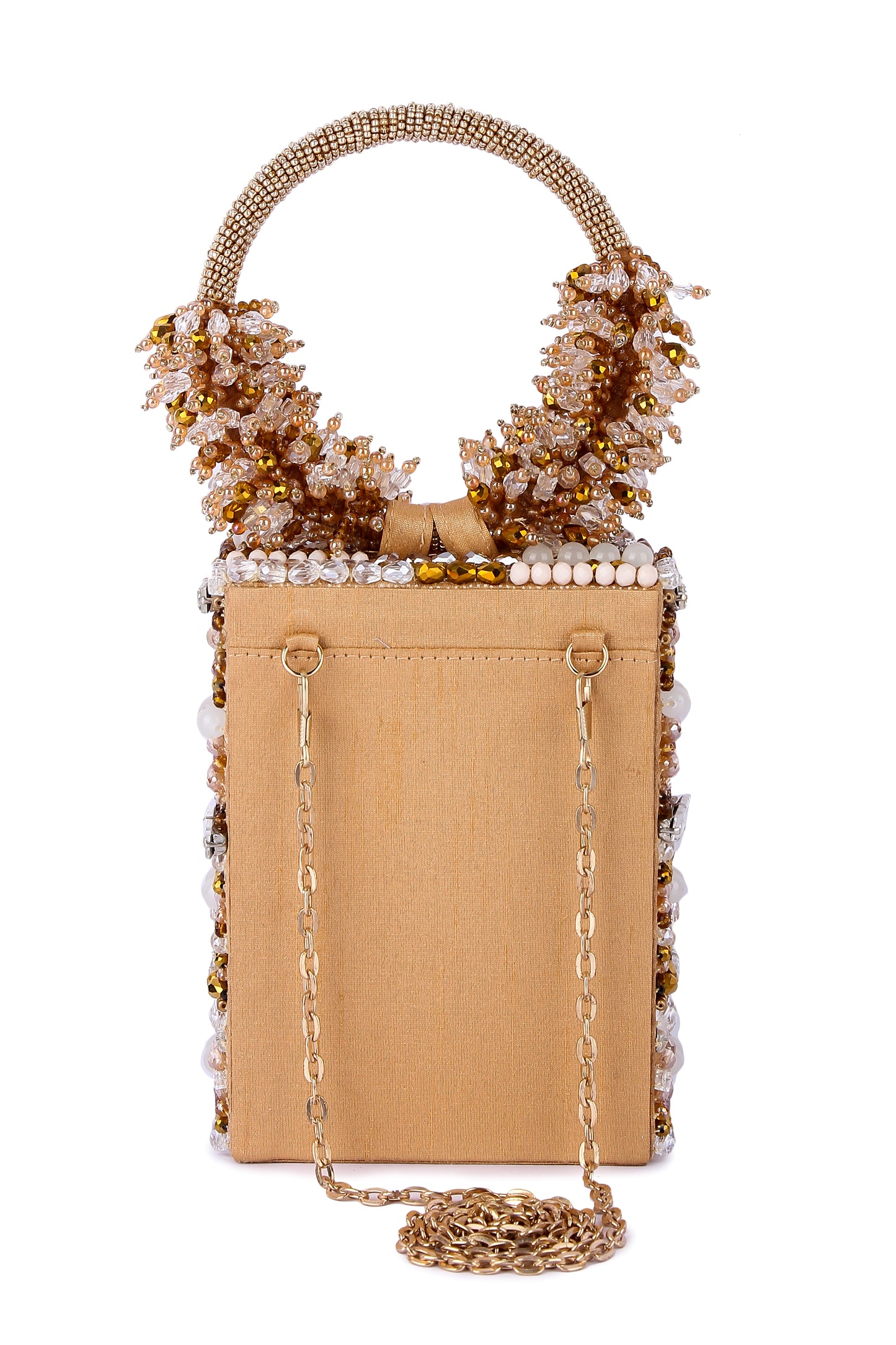 Jhumroo gold clutch