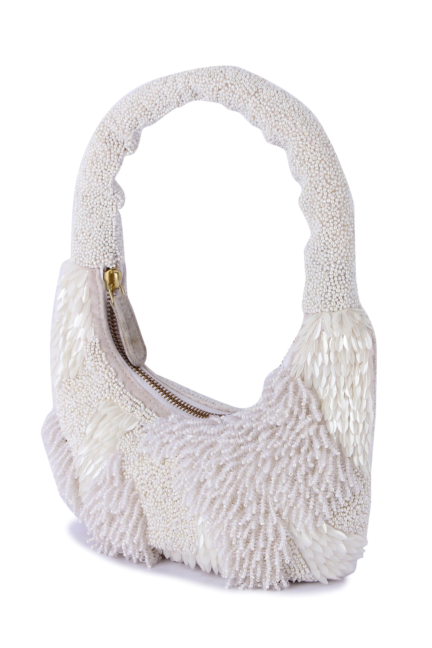 White indo-western purse