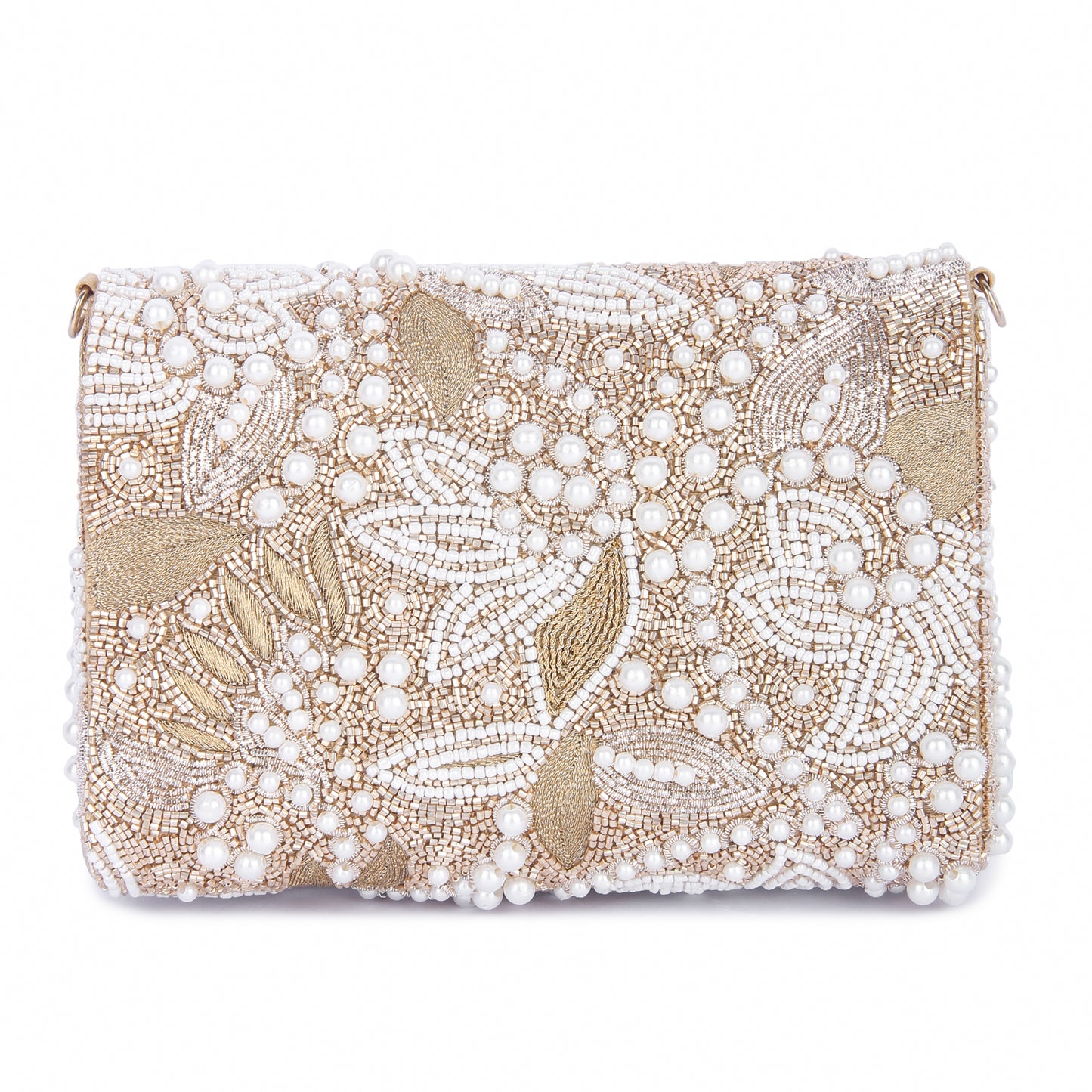 Pearl gold clutch