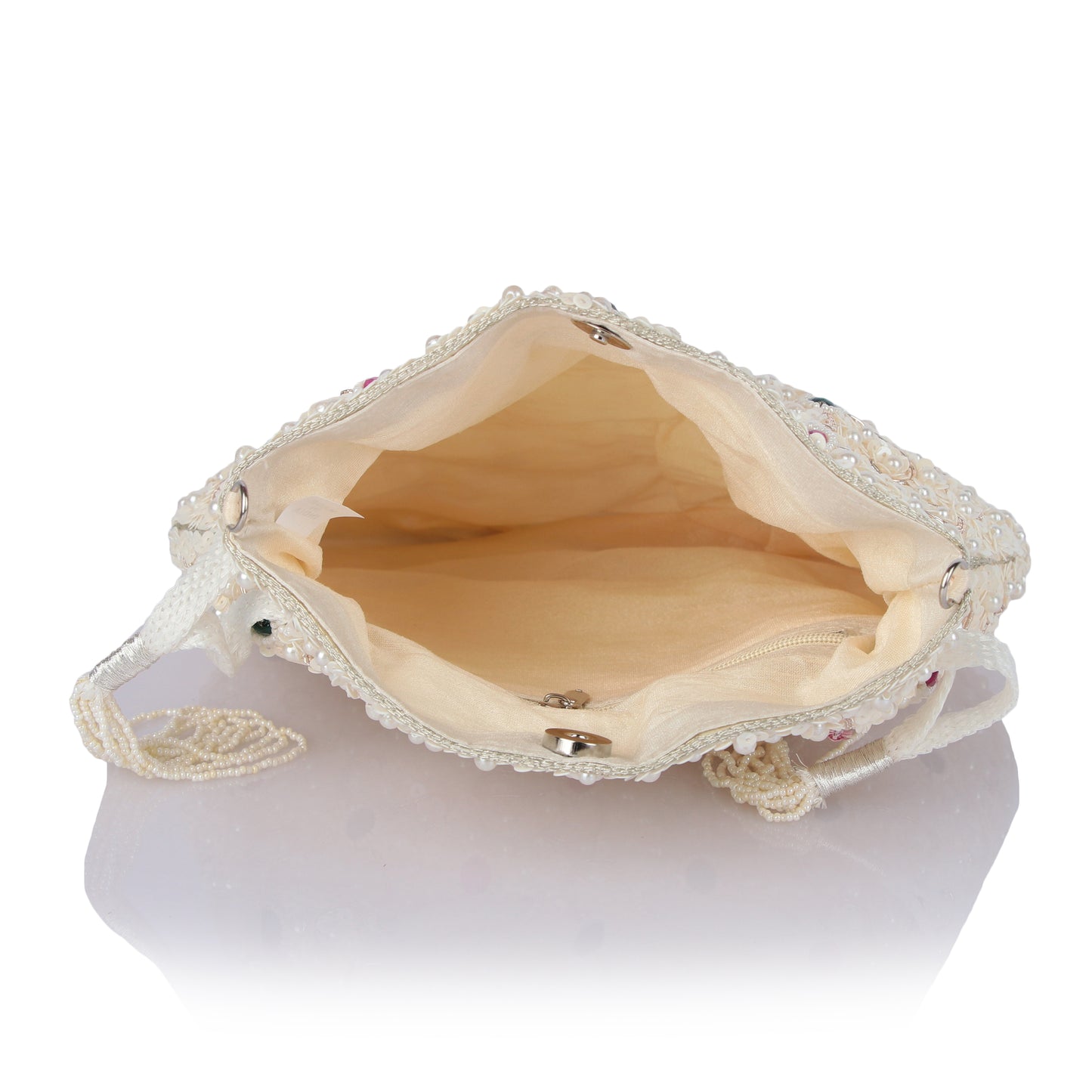 Blanco white potli bag