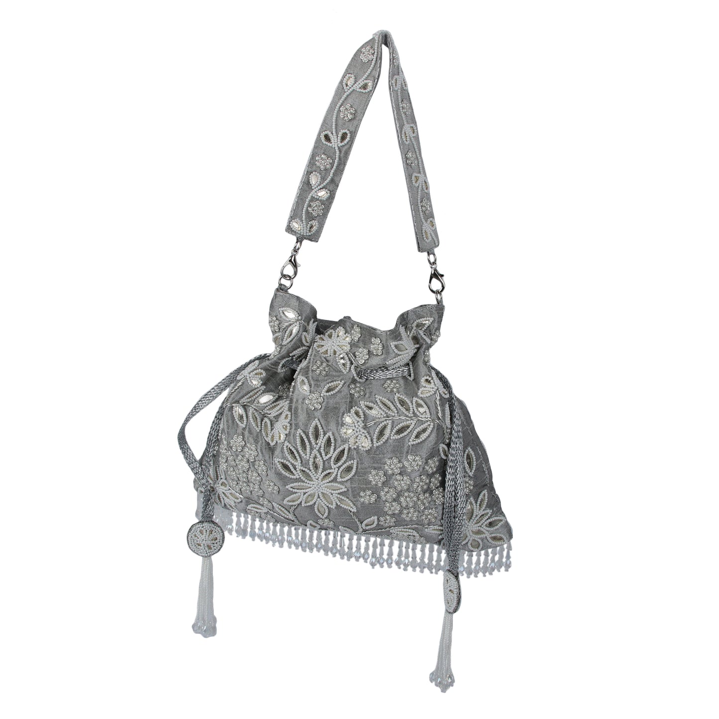 Eira silver potli bag