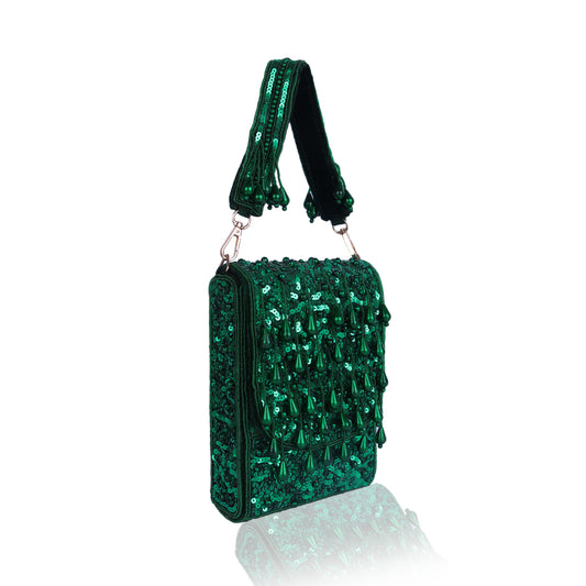 Green bling mobile sling