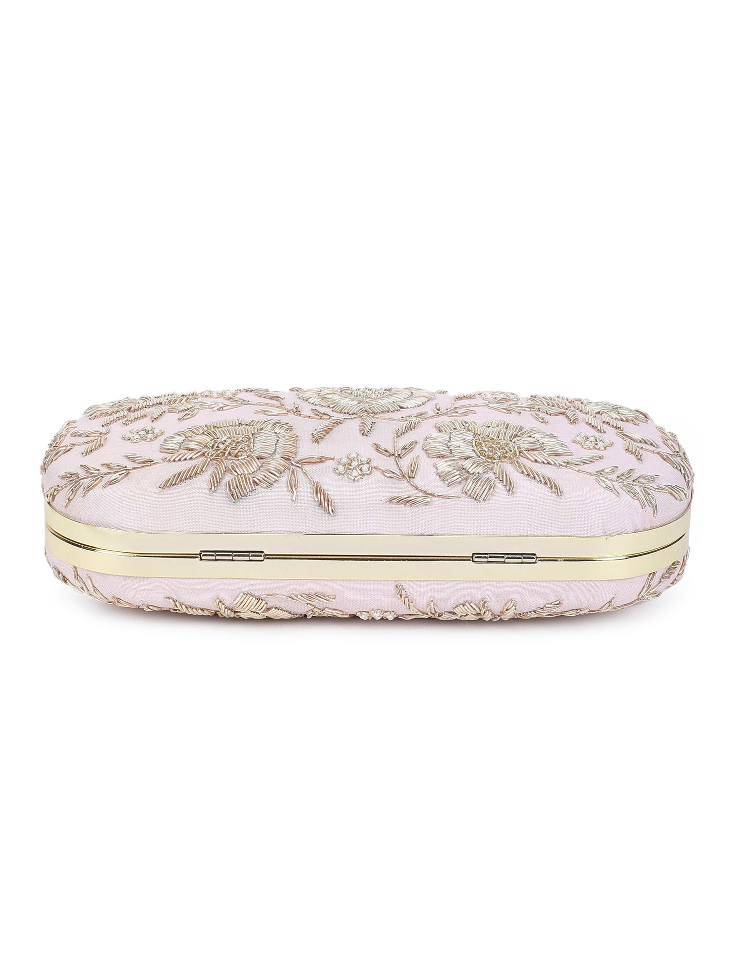 Pretty pink floral clutch